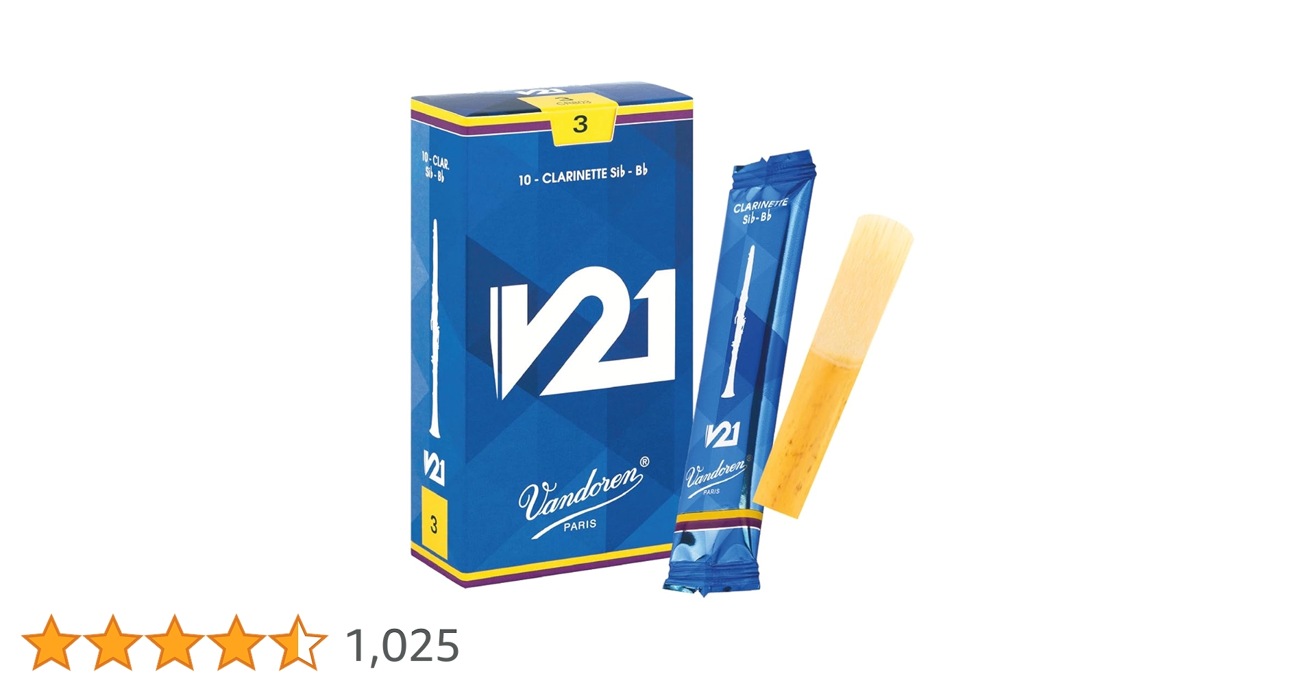 未開封　3箱セット　Vandoren V21 クラリネットリード 3.5+ Amazon.co.jp: バンドーレン B♭クラリネットリード V21 硬さ